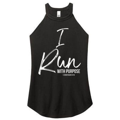 Christian Running Gift For Runners I Run With Purpose Women's Perfect Tri Rocker Tank