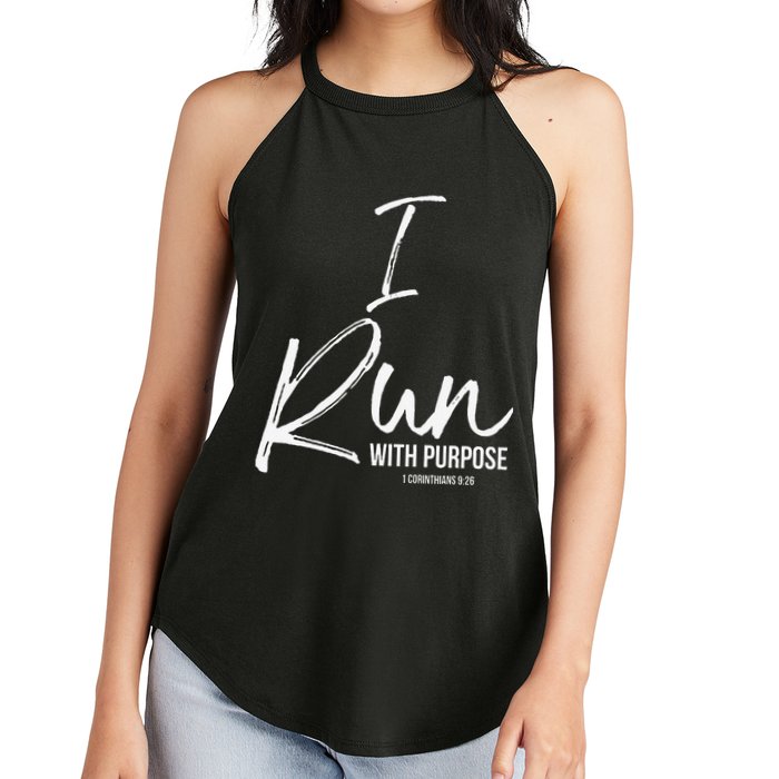 Christian Running Gift For Runners I Run With Purpose Women's Perfect Tri Rocker Tank