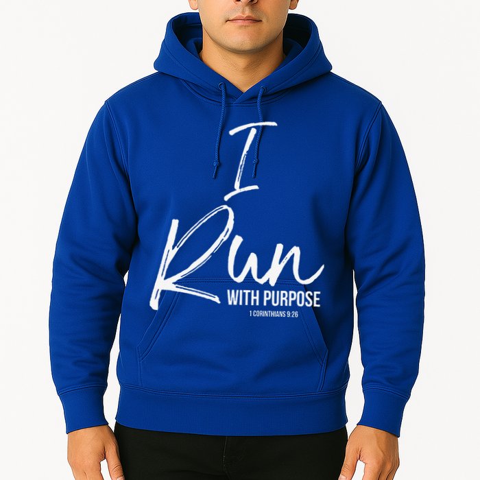Christian Running Gift For Runners I Run With Purpose Hoodie