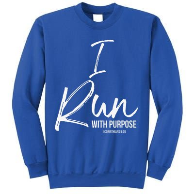 Christian Running Gift For Runners I Run With Purpose Sweatshirt