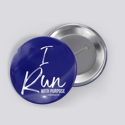 Christian Running Gift For Runners I Run With Purpose Button