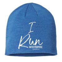 Christian Running Gift For Runners I Run With Purpose Sustainable Beanie