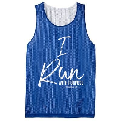 Christian Running Gift For Runners I Run With Purpose Mesh Reversible Basketball Jersey Tank