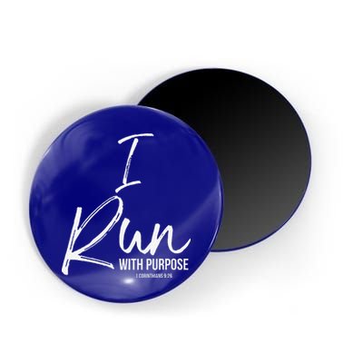 Christian Running Gift For Runners I Run With Purpose Magnet