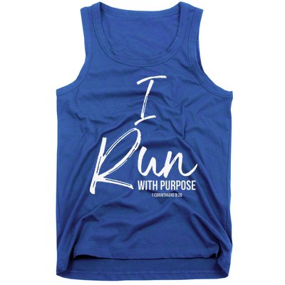Christian Running Gift For Runners I Run With Purpose Tank Top