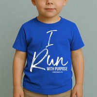 Christian Running Gift For Runners I Run With Purpose Toddler T-Shirt
