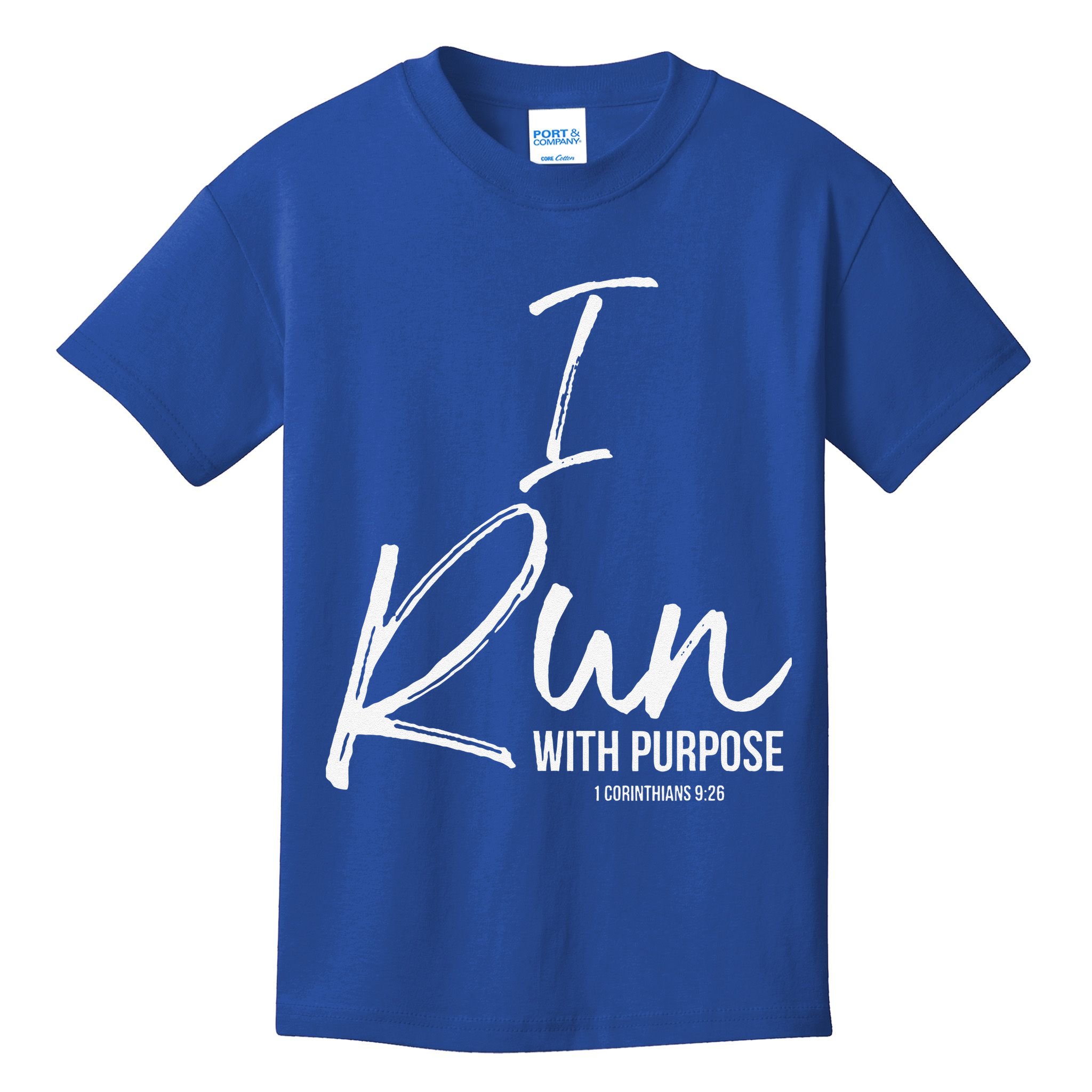 Christian Running Gift For Runners I Run With Purpose Kids T-Shirt
