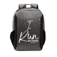 Christian Running Gift For Runners I Run With Purpose Vector Backpack