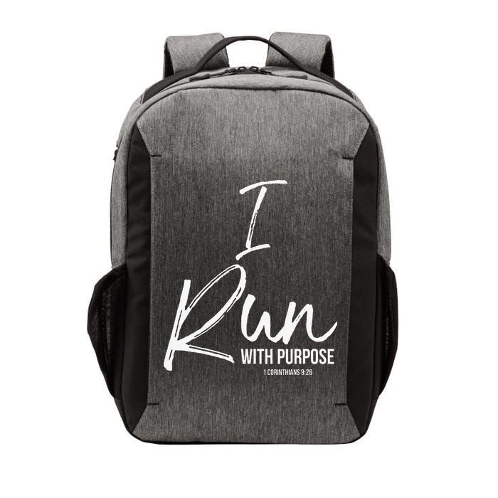 Christian Running Gift For Runners I Run With Purpose Vector Backpack