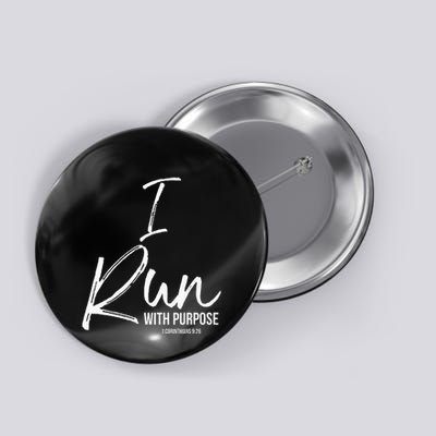 Christian Running Gift For Runners I Run With Purpose Button