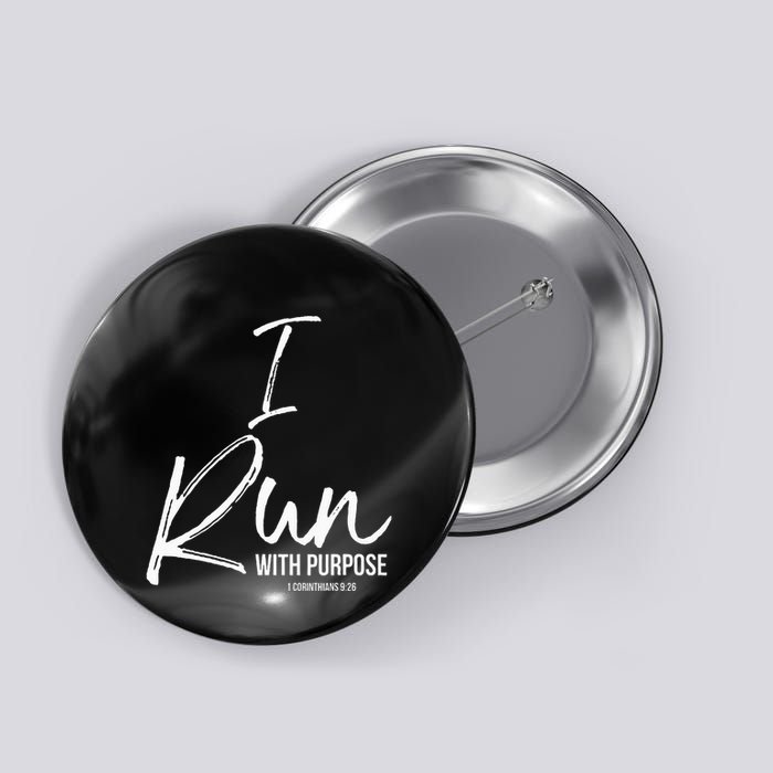 Christian Running Gift For Runners I Run With Purpose Button