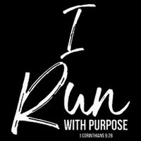 Christian Running Gift For Runners I Run With Purpose Drawstring Bag