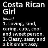 COSTA RICAN GIRL COSTA RICA Gift Funny Country Roots Descent Tall T-Shirt