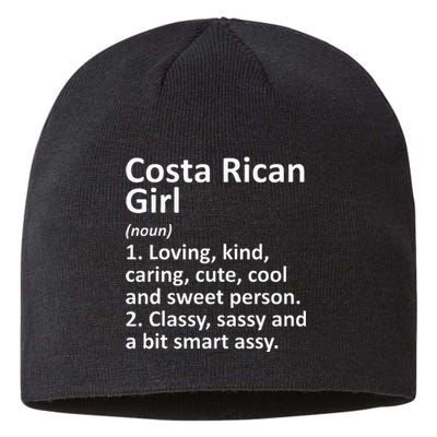 COSTA RICAN GIRL COSTA RICA Gift Funny Country Roots Descent Sustainable Beanie