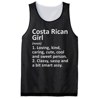 COSTA RICAN GIRL COSTA RICA Gift Funny Country Roots Descent Mesh Reversible Basketball Jersey Tank