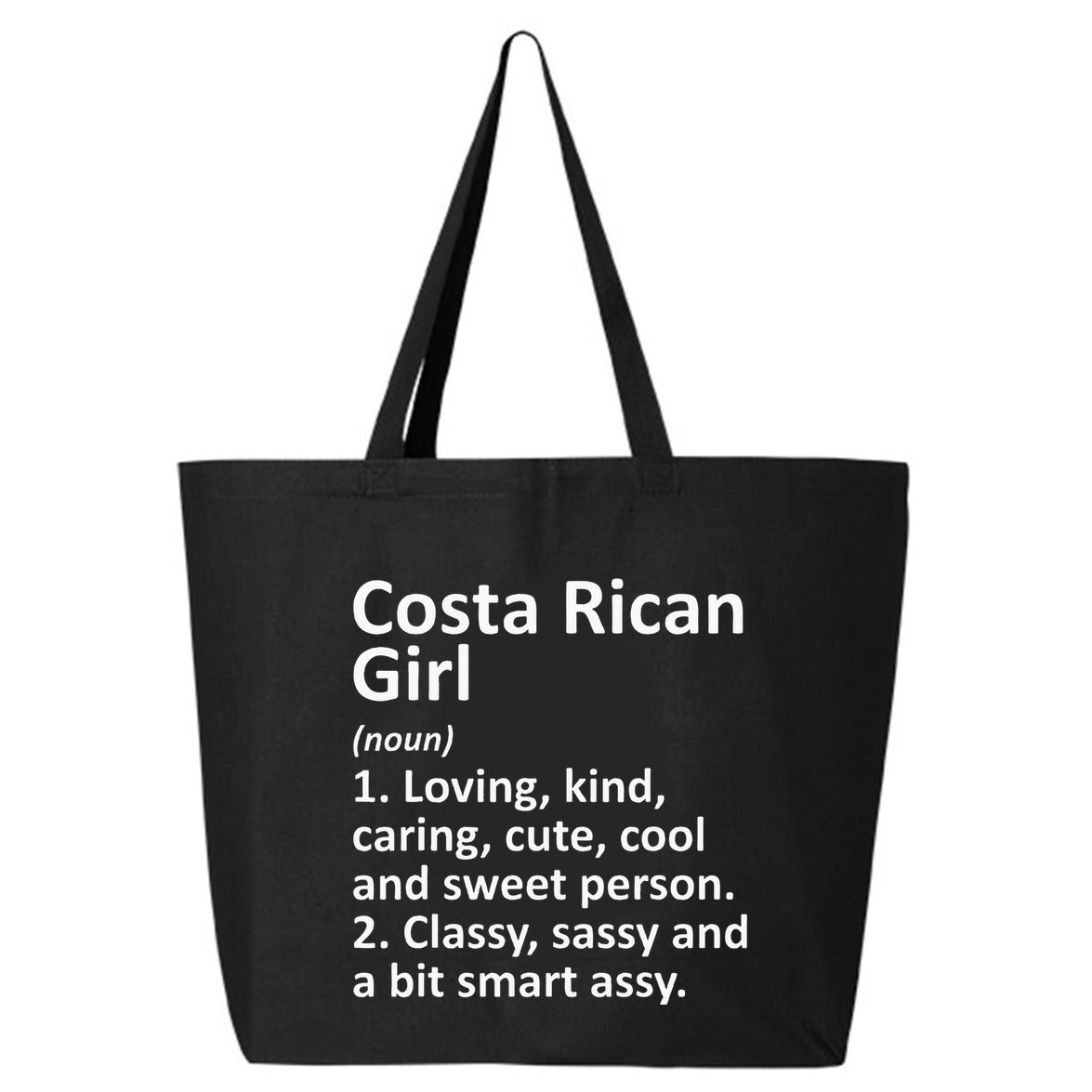 COSTA RICAN GIRL COSTA RICA Gift Funny Country Roots Descent 25L Jumbo Tote