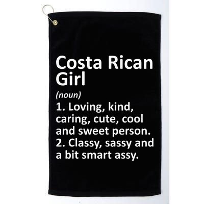 COSTA RICAN GIRL COSTA RICA Gift Funny Country Roots Descent Golf Towel