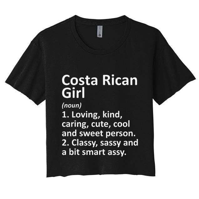 COSTA RICAN GIRL COSTA RICA Gift Funny Country Roots Descent Crop Top