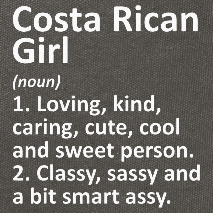 COSTA RICAN GIRL COSTA RICA Gift Funny Country Roots Descent Cotton Canvas Backpack