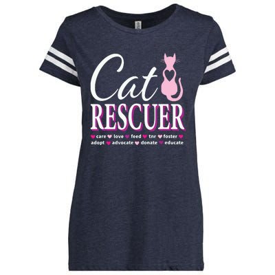 Cat Rescue Gift Feral Kittens Homeless Cats Shelter TNR Tee Enza Ladies Jersey Football T-Shirt