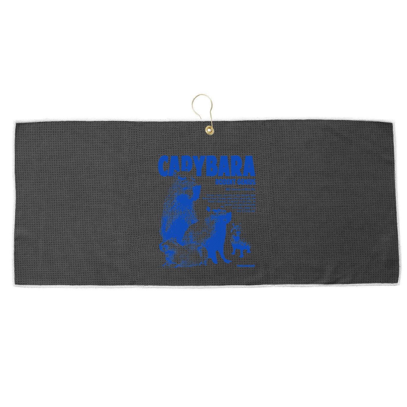 Capybara Rodent Genius Large Microfiber Waffle Golf Towel