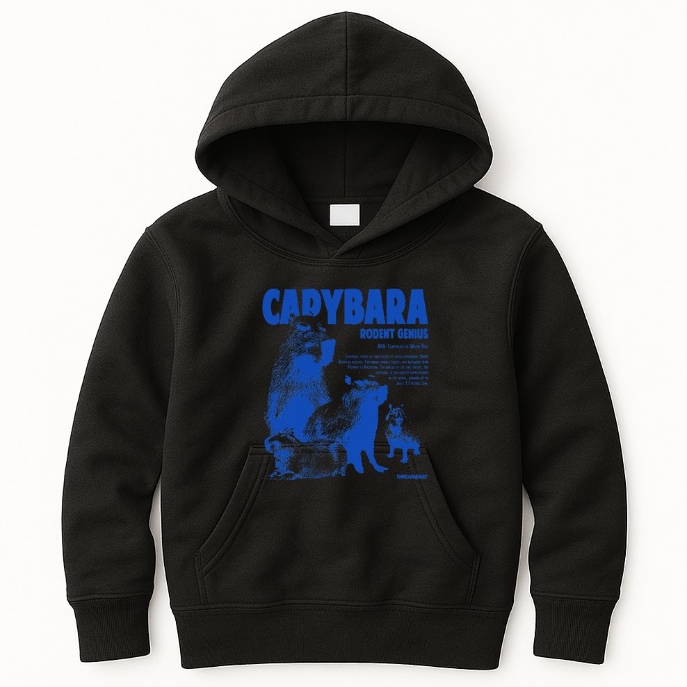 Capybara Rodent Genius Kids Hoodie