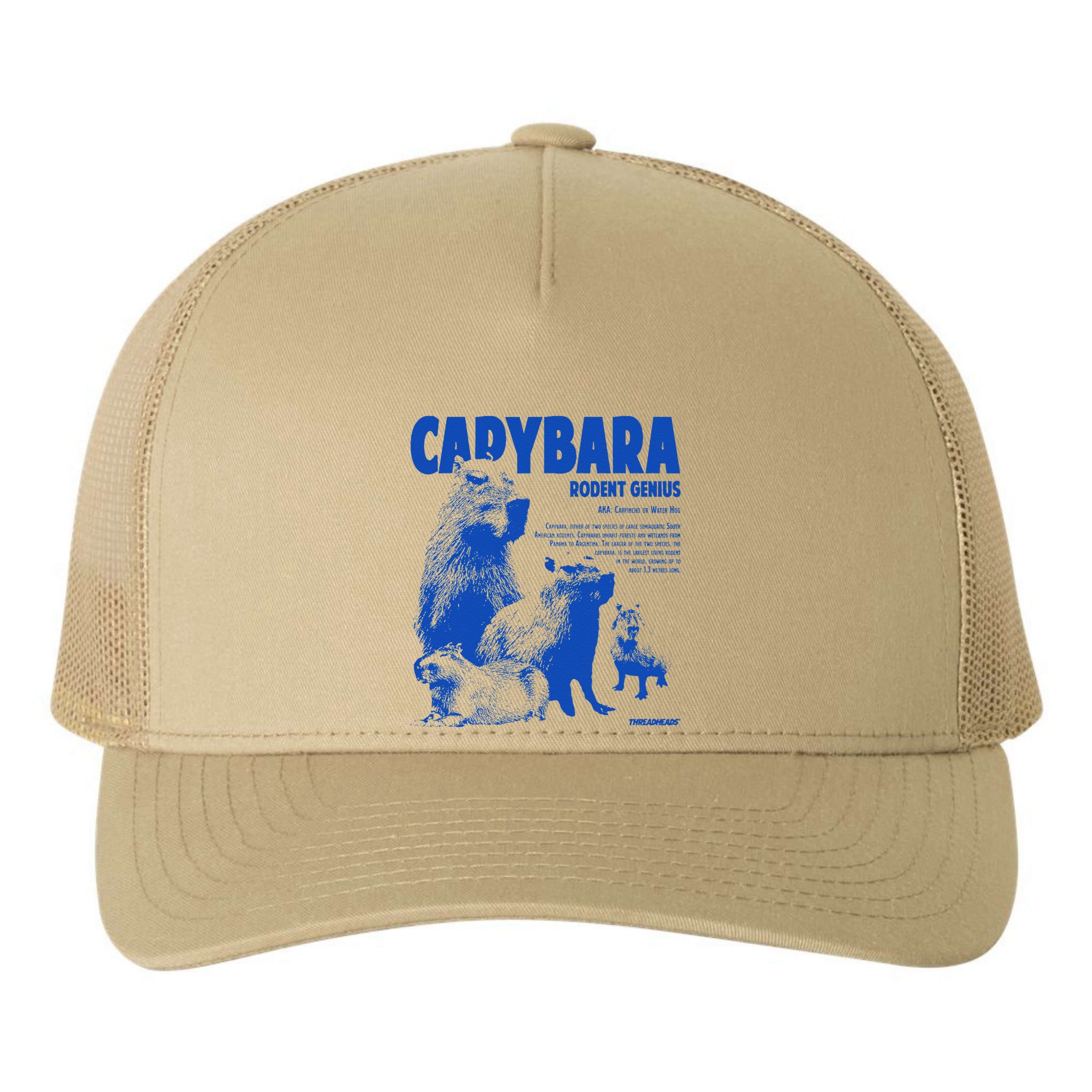 Capybara Rodent Genius Yupoong Adult 5-Panel Trucker Hat