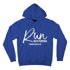 Christian Runner Gift Running Gear Run With Purpose Quote Great Gift Hoodie