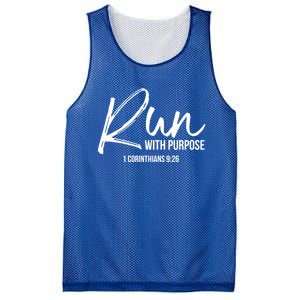 Christian Runner Gift Running Gear Run With Purpose Quote Great Gift Mesh Reversible Basketball Jersey Tank