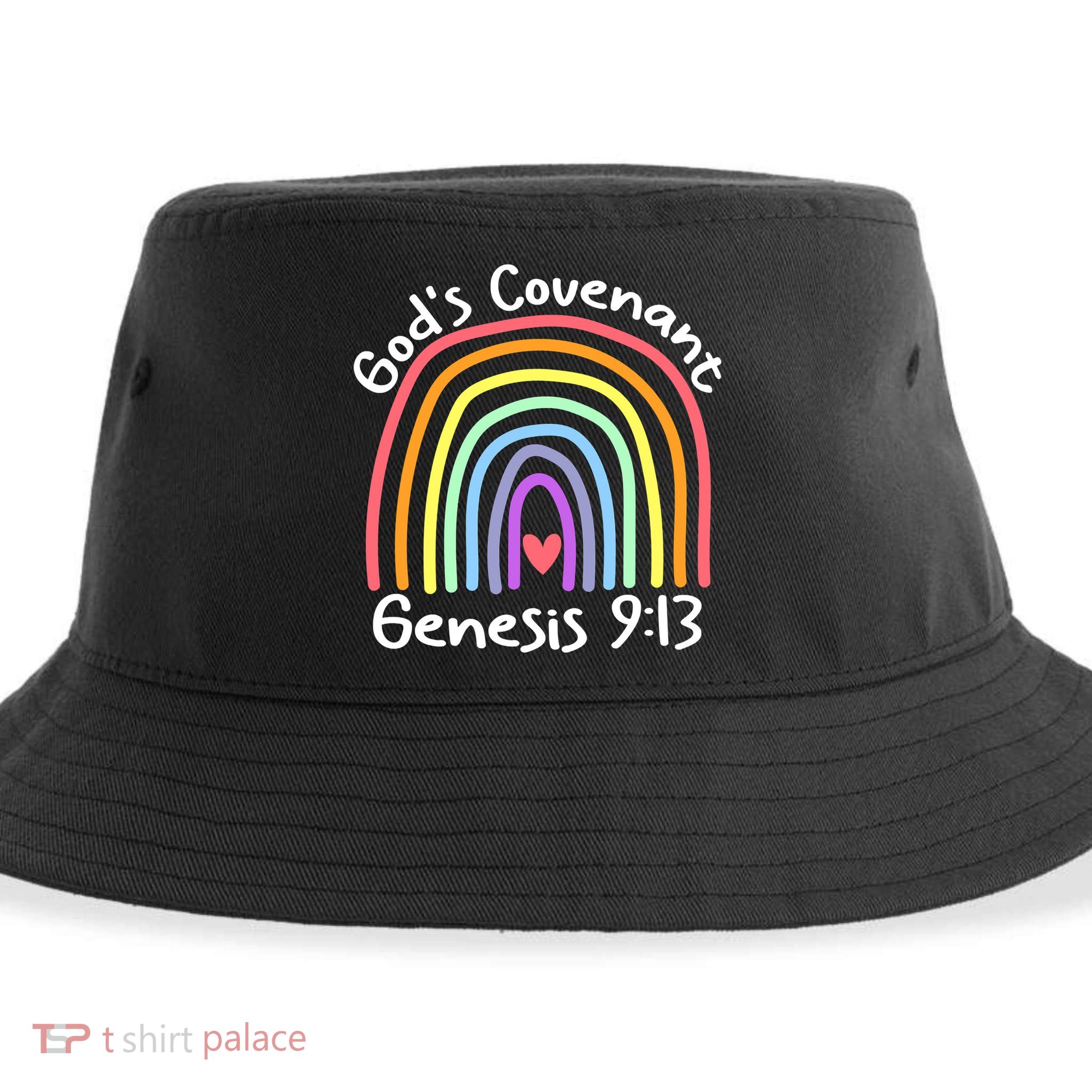 Christian Rainbow God’s Covenant G.e.n.e.s.i.s 913 Sustainable Bucket Hat
