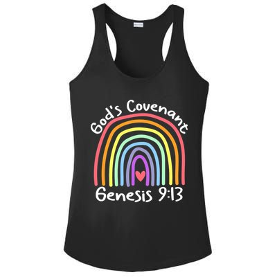 Christian Rainbow God’s Covenant G.e.n.e.s.i.s 913 Ladies PosiCharge Competitor Racerback Tank