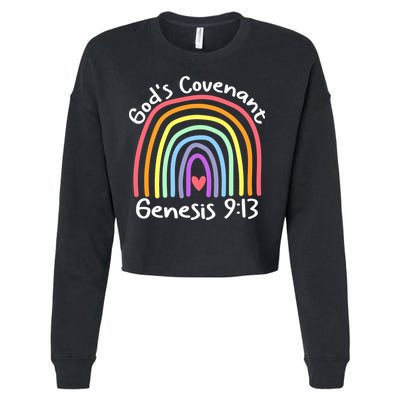 Christian Rainbow God’s Covenant G.e.n.e.s.i.s 913 Cropped Pullover Crew