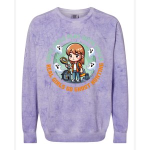 Cute Redhead Ghost Hunting Design Humor Gift Colorblast Crewneck Sweatshirt