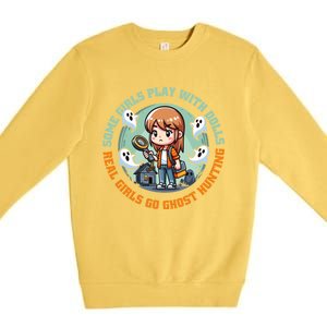 Cute Redhead Ghost Hunting Design Humor Gift Premium Crewneck Sweatshirt