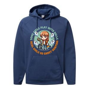 Cute Redhead Ghost Hunting Design Humor Gift Performance Fleece Hoodie