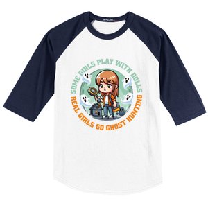 Cute Redhead Ghost Hunting Design Humor Gift Baseball Sleeve Shirt