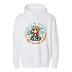 Cute Redhead Ghost Hunting Design Humor Gift Garment-Dyed Fleece Hoodie