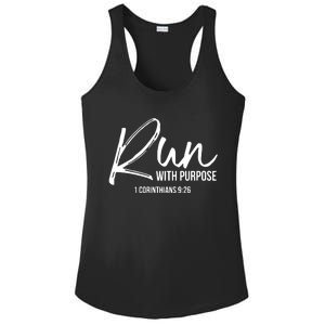 Christian Runner Gift Running Gear Run With Purpose Quote Ladies PosiCharge Competitor Racerback Tank