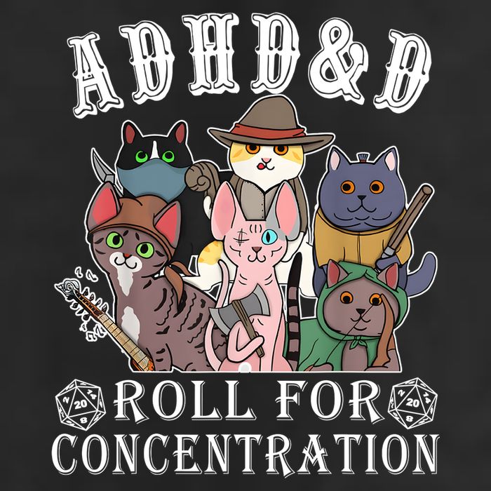 Cats Rpg Gamer Roll For Concentration D20 Dice Nerdy Cool Comfort Performance Bucket Hat