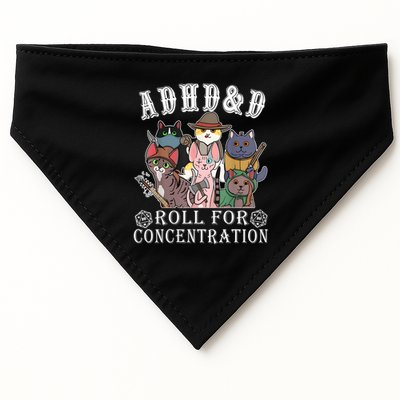 Cats Rpg Gamer Roll For Concentration D20 Dice Nerdy USA-Made Doggie Bandana