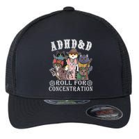 Cats Rpg Gamer Roll For Concentration D20 Dice Nerdy Flexfit Unipanel Trucker Cap