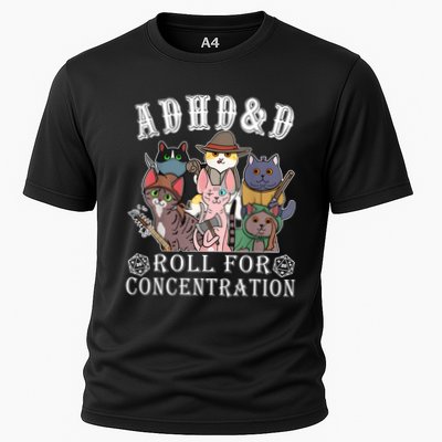 Cats Rpg Gamer Roll For Concentration D20 Dice Nerdy Performance Shirt