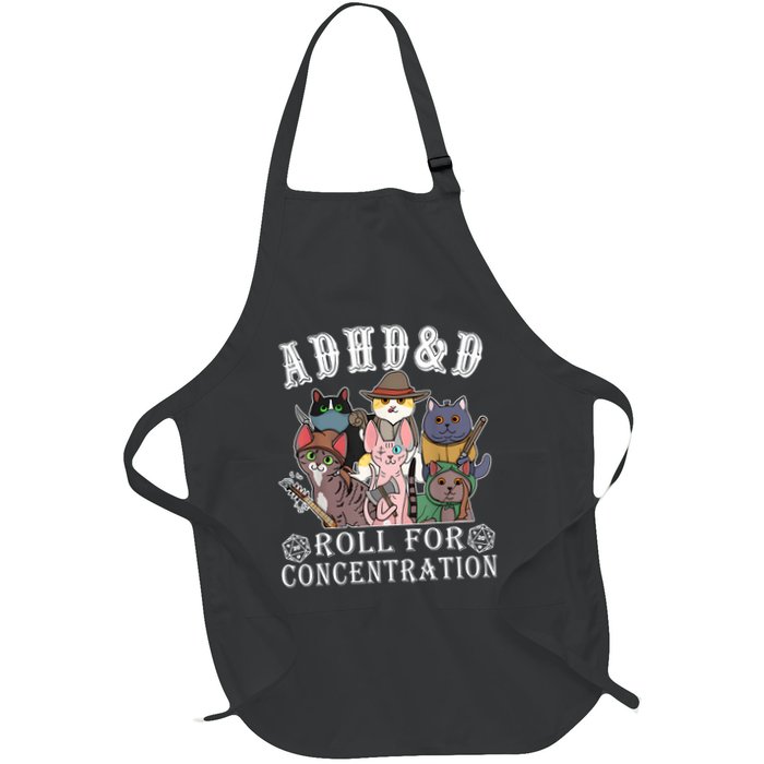 Cats Rpg Gamer Roll For Concentration D20 Dice Nerdy Apron
