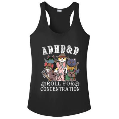 Cats Rpg Gamer Roll For Concentration D20 Dice Nerdy Ladies PosiCharge Competitor Racerback Tank