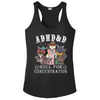 Cats Rpg Gamer Roll For Concentration D20 Dice Nerdy Ladies PosiCharge Competitor Racerback Tank