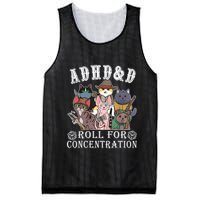 Cats Rpg Gamer Roll For Concentration D20 Dice Nerdy Mesh Reversible Basketball Jersey Tank