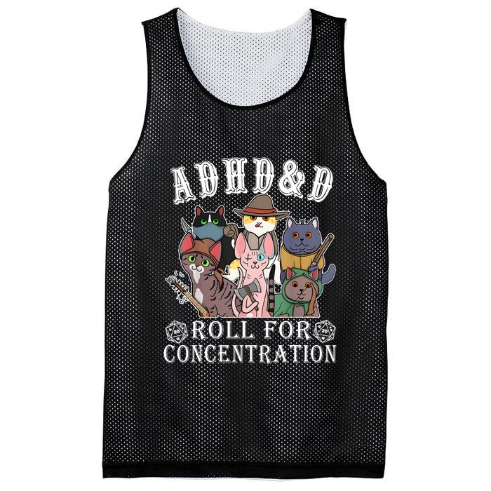 Cats Rpg Gamer Roll For Concentration D20 Dice Nerdy Mesh Reversible Basketball Jersey Tank