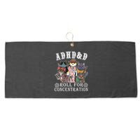 Cats Rpg Gamer Roll For Concentration D20 Dice Nerdy Large Microfiber Waffle Golf Towel
