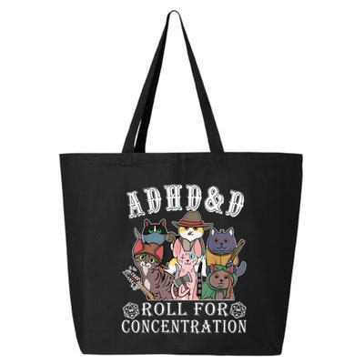 Cats Rpg Gamer Roll For Concentration D20 Dice Nerdy 25L Jumbo Tote