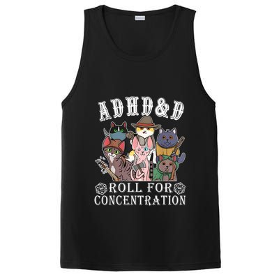 Cats Rpg Gamer Roll For Concentration D20 Dice Nerdy PosiCharge Competitor Tank